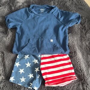 Carter's Navy T-Shirt with Patriotic Shorts